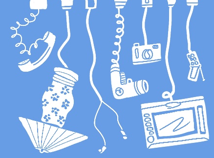 Graphic of electronics dangling